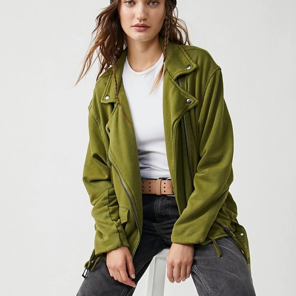 Free People Rebel Knit Oversized Moro Jacket